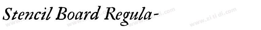 Stencil Board Regula字体转换